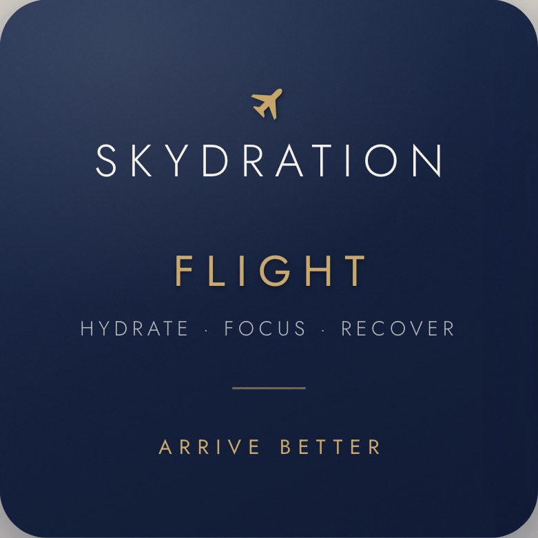 Skydration Flight card, front